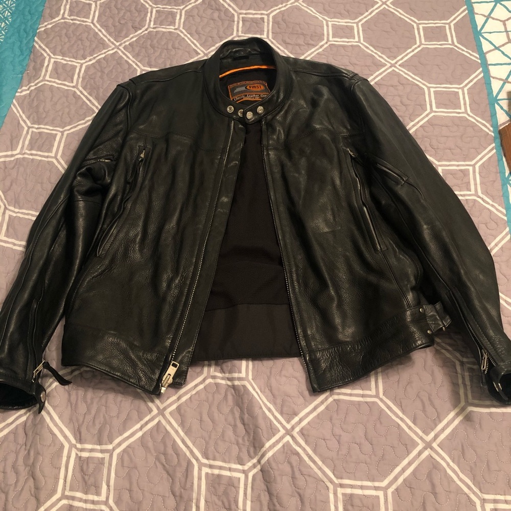 Leather Motorcycle Rider Jacket